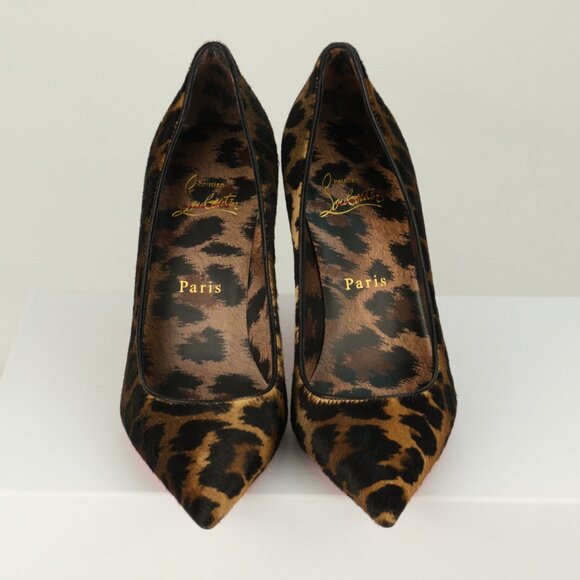 Christian Louboutin Pony Kitty Kate 85 Leopard Print Pumps,Brown, EU 36.5/US 6.5 - Picture 3 of 13